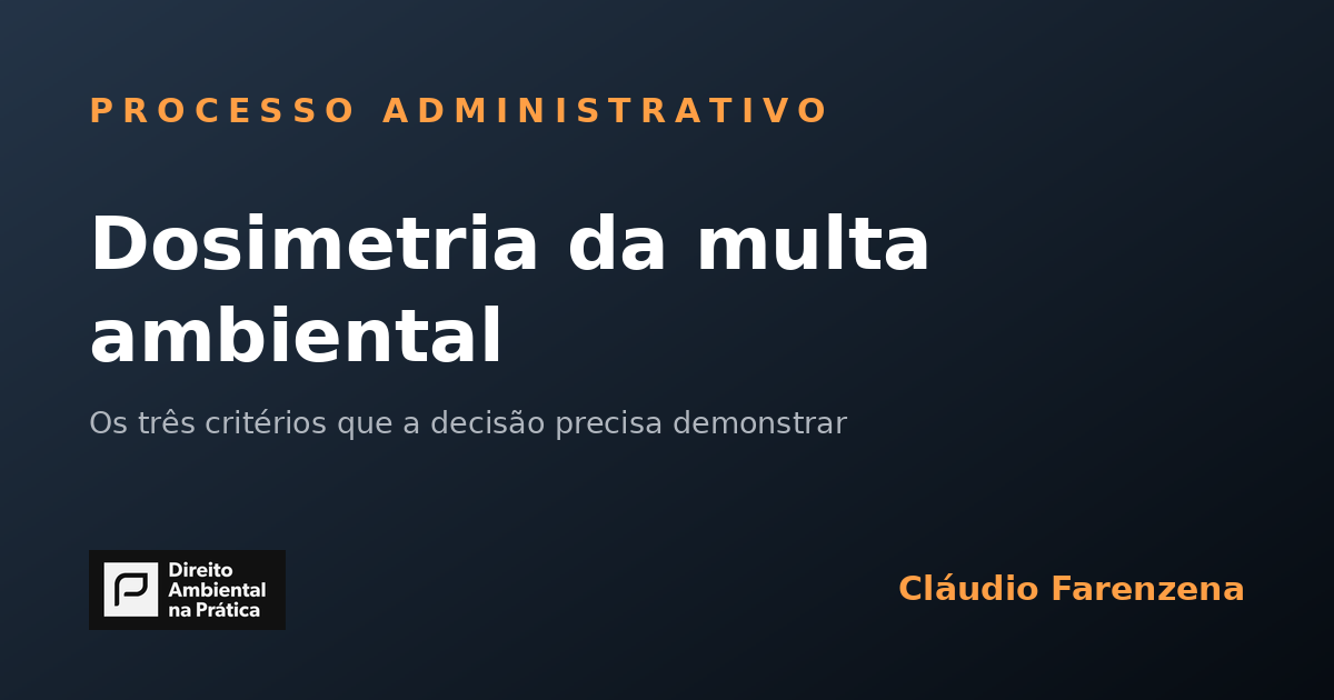Dosimetria da multa ambiental: os critérios que tornam a sanção revisável